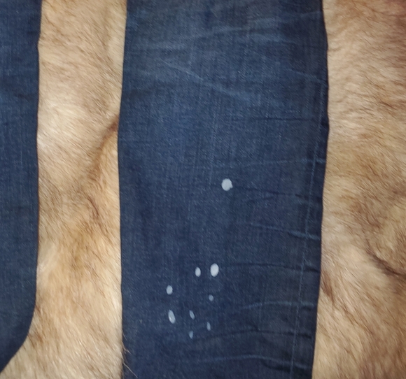 Armani Jeans Mens 32x32(meas 32x32) Blue Denim Jeans Paint Splatter Ripped - Picture 11 of 16